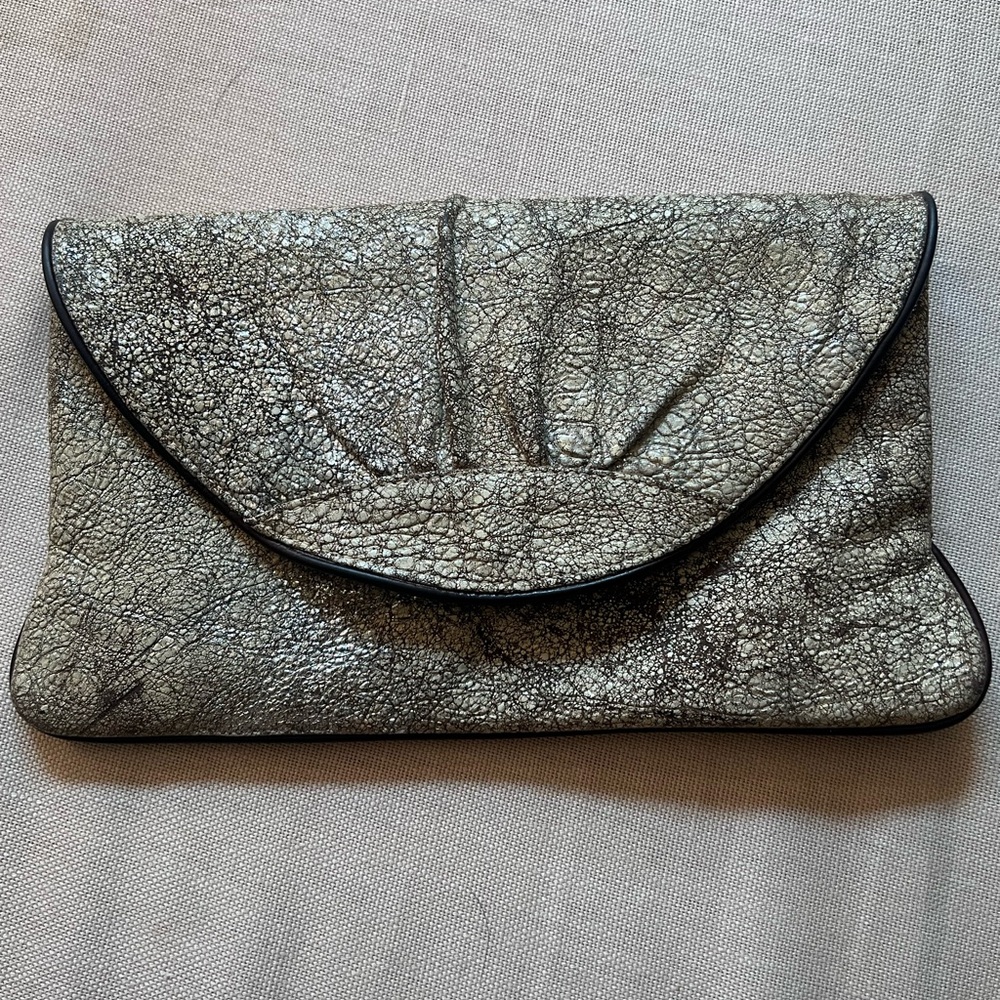 Lauren Merkin Metallic Clutch Bag